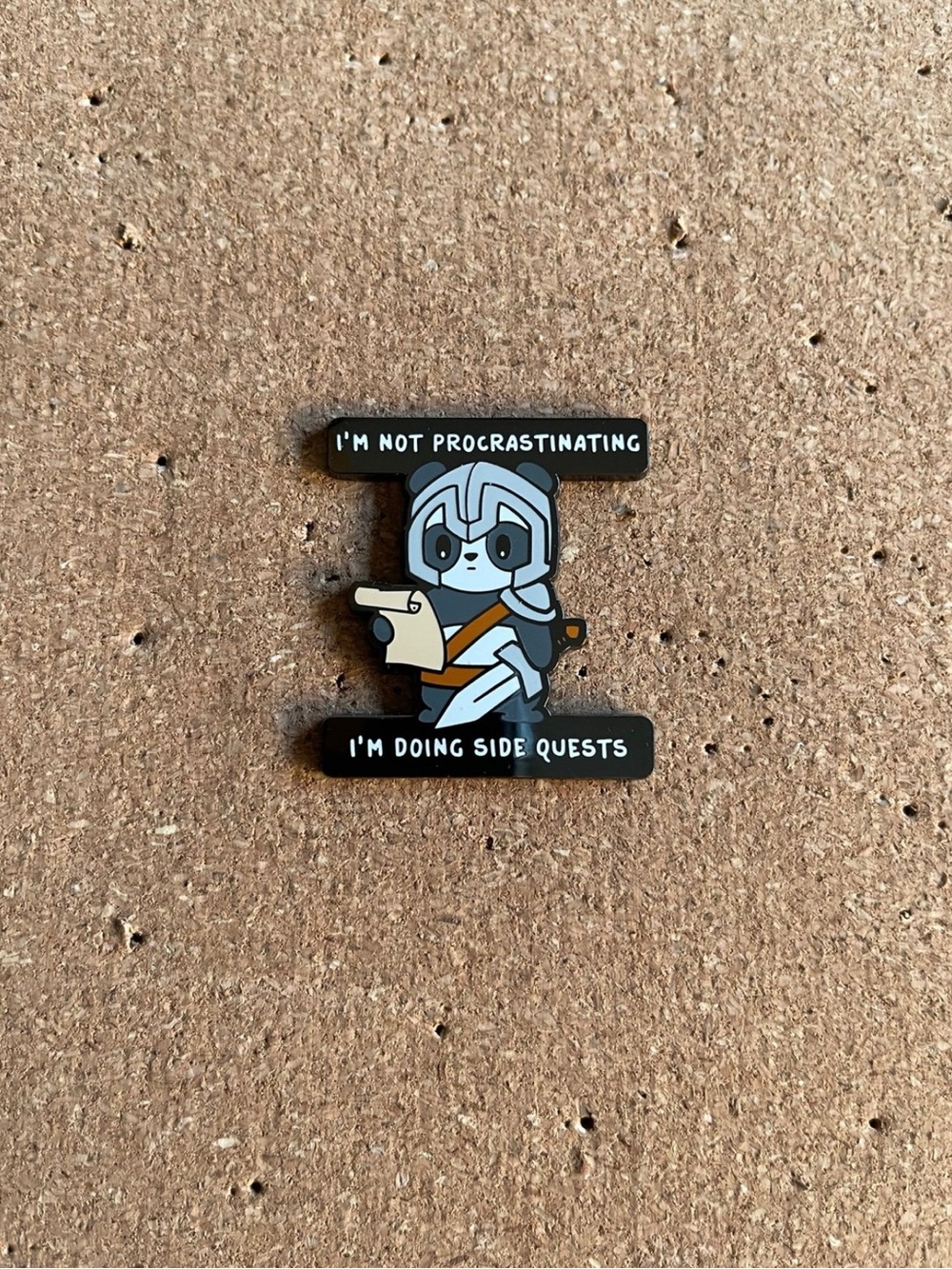 Teeturtle Funny “Im Not Procrastinating Im Doing Side Quests” Pin RARE
